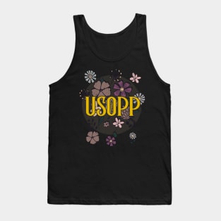 Aesthetic Proud Name Usopp Flowers Anime Retro Styles Tank Top